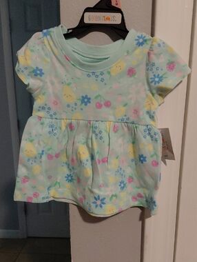 Garanimals Mint Green Floral & Fruit Dress